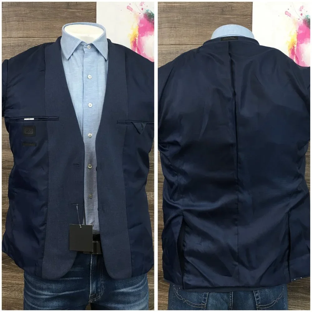 New 14TH Union Mens Blazer Sport Coat Casual Button Jacket 42R Extra‎ Slim Suits